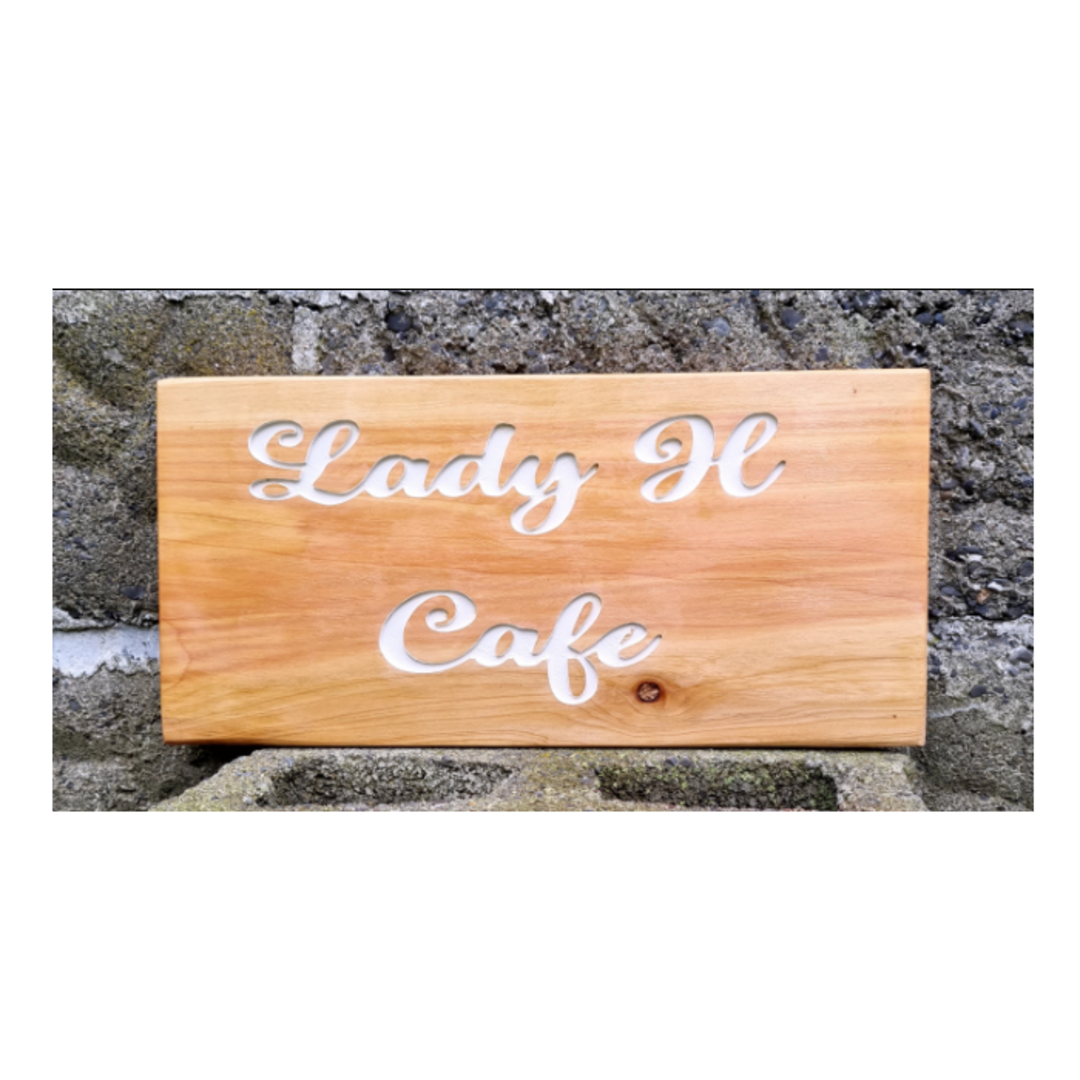 Macrocarpa 'Lady H Cafe' Sign image 0